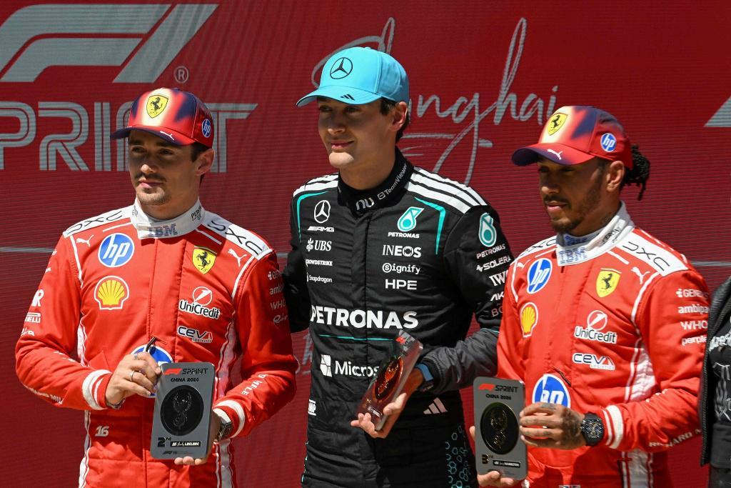 ac米兰-F1上海站冲刺赛：拉塞尔夺冠，法拉利车队位居二三